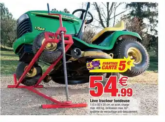 LĂšve tracteur tondeuse