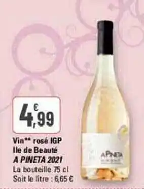 G20 Vin rosé igp île de beauté a pineta 2021 offre