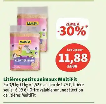 Maxi Zoo Litières petits animaux multifit offre