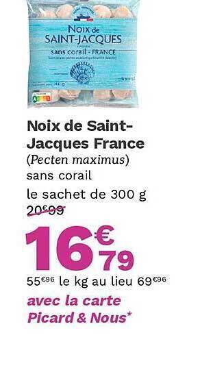 Picard Noix de saint-jacques france offre