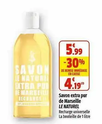 Coccinelle Express Savon extra pur de marseille le naturel offre