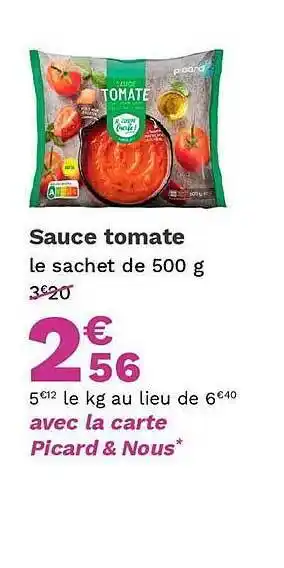 Picard Sauce tomate offre