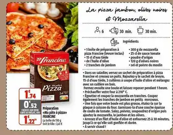 Coccinelle Express Préparation ma pâte à pizza francine offre