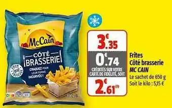 Coccimarket Frites côté brasserie mc cain offre