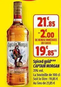 Spiced gold captain morgan