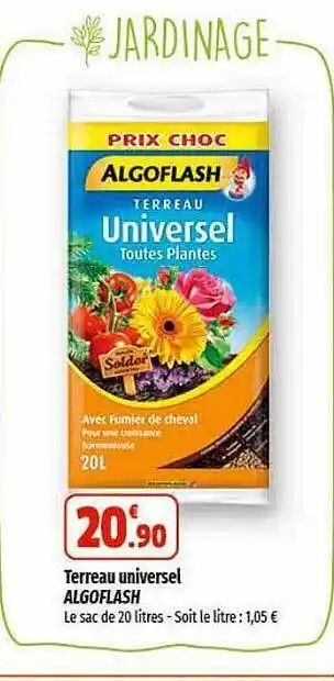 Coccinelle Express Terreau universel algoflash offre