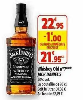 Coccimarket Whiskeys old n°7 jack daniel's offre