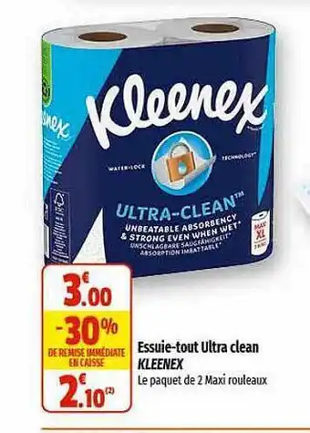 Coccinelle Express Essuie-tout ultra clean kleenex offre
