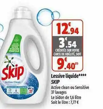 Coccimarket Lessive liquide skip offre