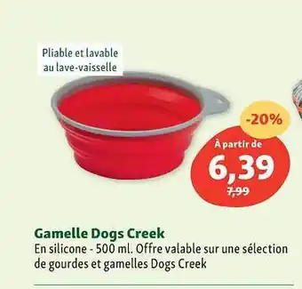 Maxi Zoo Gamelle dogs creek en silicone offre