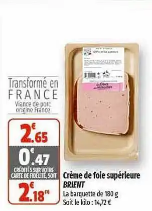 Coccimarket Crème de foie supérieur brient offre