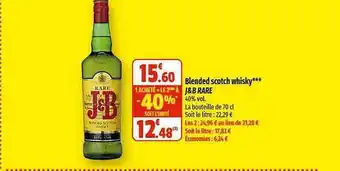 Coccinelle Express Blended scotch whisky j&b rare 1 acheté = le 2ème à -40% offre