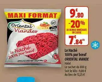 Coccinelle Express Le haché 100% pur bœuf oriental viande offre