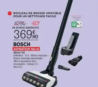 Extra Bosch aspirateur balai bbs8213w offre