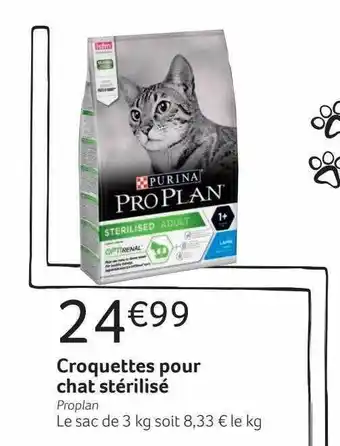 Croquettes pour chat stérilisé proplan