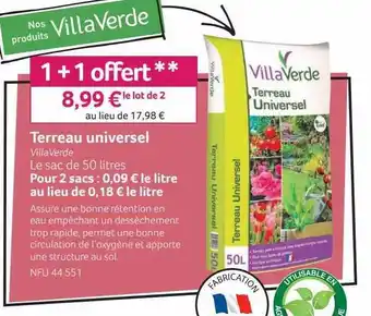 VillaVerde Terreau universel villaverde offre