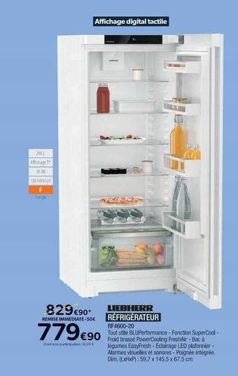 Proxi Confort Liebherr réfrigérateur offre