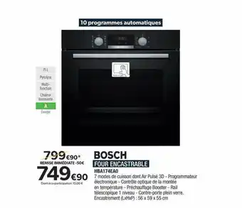 Proxi Confort Bosch four encastrable offre