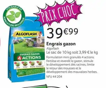 Engrais gazon algoflash