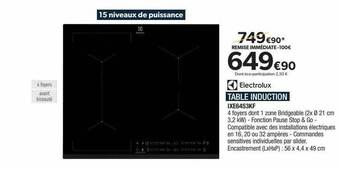 Proxi Confort Electrolux table induction offre