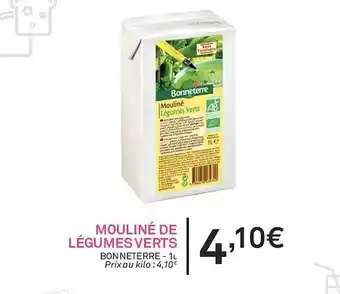 Le grand panier bio Mouliné de légumes verts bonneterre offre