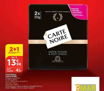 Maximarché Café moulu carte noire offre