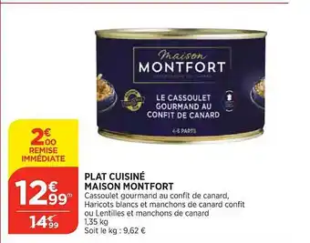 Maximarché Plat cuisiné maison montfort offre