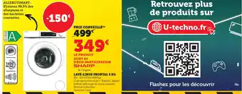 Hyper U Lave-Linge Frontal 8kg offre