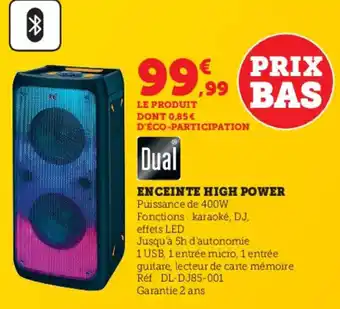 Hyper U Enceinte High Power offre