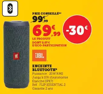Hyper U Enceinte Bluetooth offre