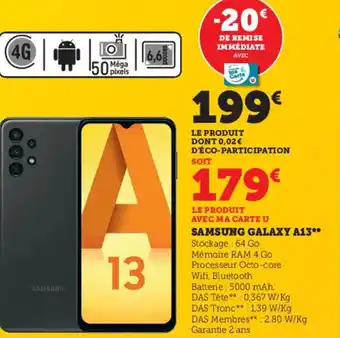 Hyper U Samsung Galaxy A13 offre