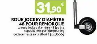 Point Vert Roue jockey diamètre 48 pour remorque offre