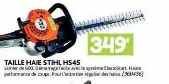 Point Vert Taille haie stihl hs45 offre