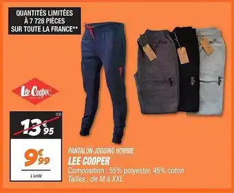 Netto Pantalon jogging homme lee cooper offre