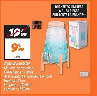 Netto Fontaine à boissons offre