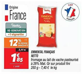 Netto Emmental français netto offre