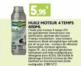 Huile moteur 4 temps 600ml
