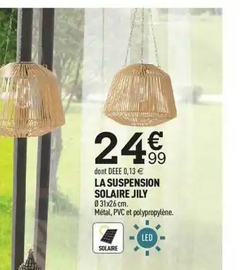 Centrakor La suspension solaire jily offre