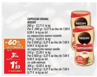 Netto Cappuccino original nescafé offre
