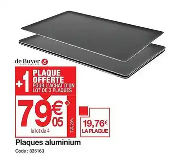 Promocash Plaques aluminium de buyer offre