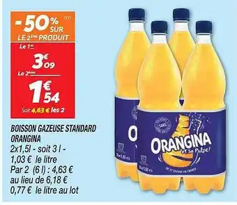 Netto Boisson gazeuse standard orangina -50% sur le 2ème produit offre