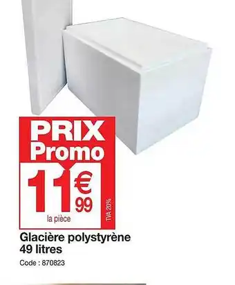 GlaciĂšre polystyrĂšne 49 litres