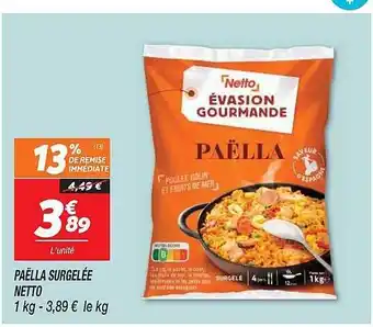 Netto Paëlla surgelée netto offre