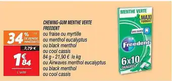 Netto Chewing-gum menthe verte freedent offre
