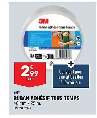 ALDI Ruban adhésif tous temps 3m offre