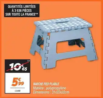 Netto Marche pied pliable offre