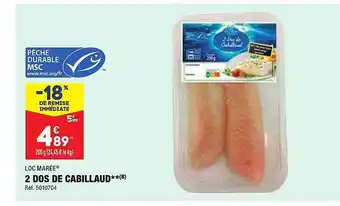 ALDI 2 dos de cabillaud loc marée offre