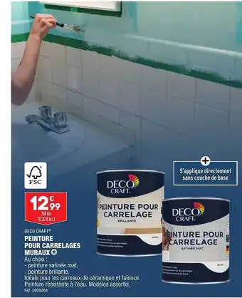 ALDI Peinture pour carrelages muraux déco craft offre
