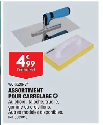 ALDI Assortiment pour carrelage workzone offre