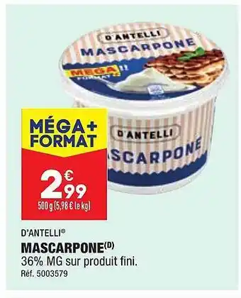 ALDI Mascarpone d'antelli offre